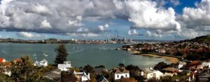 aukland, new zealand, bay, harbor, ships, boats, panorama, city, urban, skyline, sky, nature, clouds, houses, hdr
